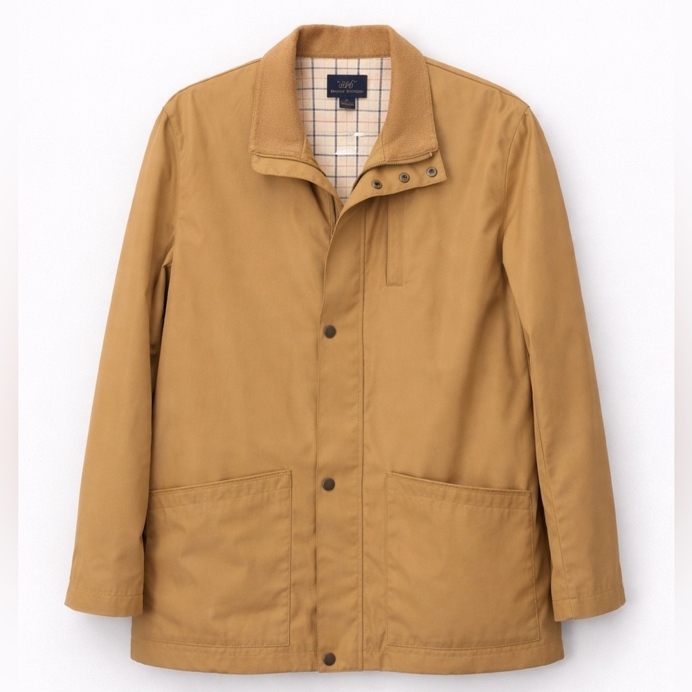 Brooks Brothers 346 Tan Field Jacket Water Repellent Barn Coat XL